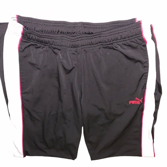 Puma Pants - PUMA Black/White Stretch Track Pants
